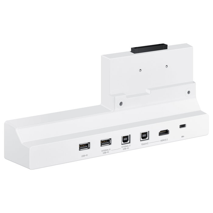 Samsung Bandeja de Conexiones Flip4 Anschlussbox CY-TF65BBCXEN, Gris y Blanco, Compatible con WM55B y WM65B, con Puertos USB y HDMI