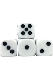 Sas Trade Invaders Dado D6 de 16 mm Blanco