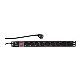 LogiLink PDU9C02 Unidad de distribución de energía con 9 salidas AC y cable de 2 m