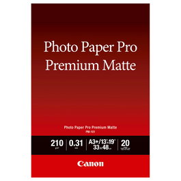 Canon 8657B007 Papel Fotográfico Premium Mate A3+, 20 Hojas, 8657B007
