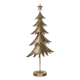 Ixia Figura Árbol Oro Metal Decoración 42,50 x 17 x 92 cm