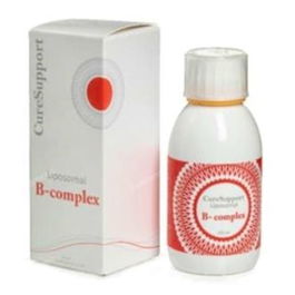 CURESUPPORT Complejo B Liposomal Líquido 150ml con Vitaminas B1, B3, B5, B6, B7, B9, B12, Colina y PABA Sabor Piña