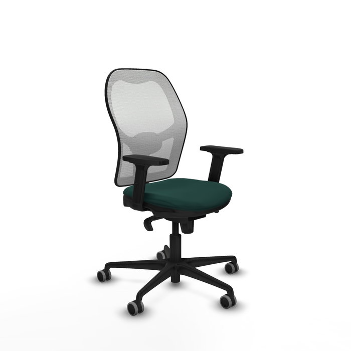 PIQUERAS Y CRESPO Silla de oficina Jorquera con mecanismo sincro, verde botella y blanco PIQUERAS Y CRESPO Silla de oficina Jorquera con mecanismo sincro, verde botella y blanco