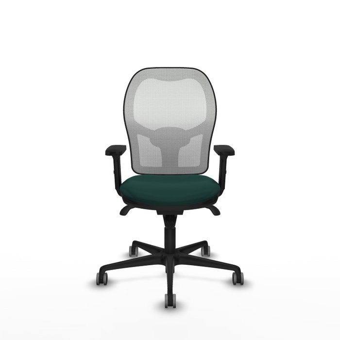 PIQUERAS Y CRESPO Silla de oficina Jorquera con mecanismo sincro, verde botella y blanco PIQUERAS Y CRESPO Silla de oficina Jorquera con mecanismo sincro, verde botella y blanco