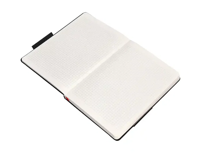 Antartik Cuaderno A4 Tapa Dura, Hojas Cuadriculadas, 100 Hojas 80gr FSC, Negro y Rojo