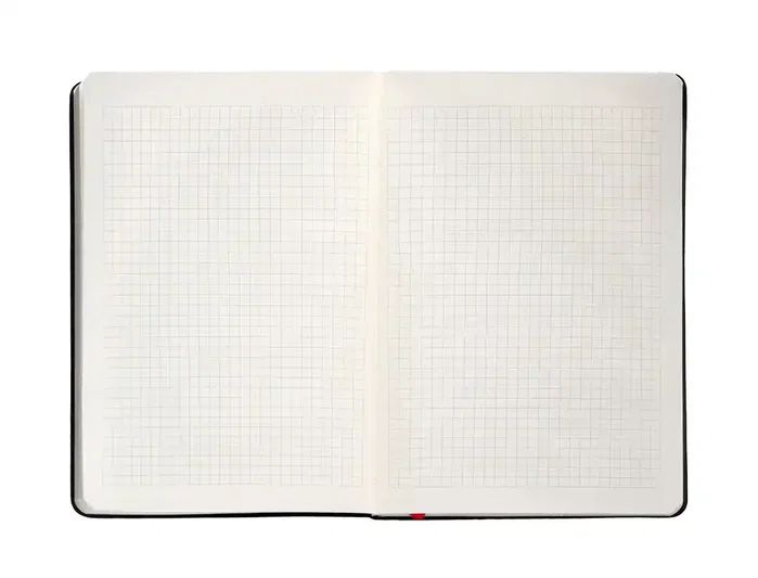 Antartik Cuaderno A4 Tapa Dura, Hojas Cuadriculadas, 100 Hojas 80gr FSC, Negro y Rojo