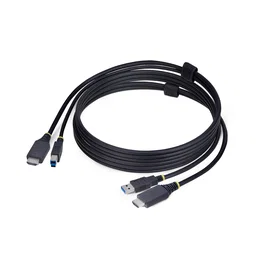StarTech.com Cable KVM HDMI 4K 60Hz y USB 3.0 de 1,8m - Negro