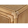 DKD Home Decor Mesita Auxiliar Abeto y Ratán con 1 Puerta