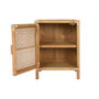 DKD Home Decor Mesita Auxiliar Abeto y Ratán con 1 Puerta