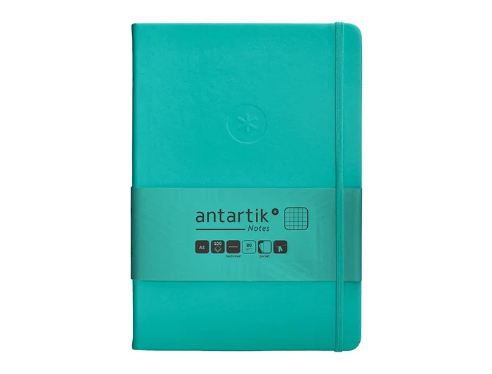 Antartik Cuaderno A5 Tapa Dura Hojas Cuadriculadas Turquesa 100 Hojas 80gr FSC