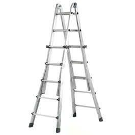 WOLFPACK LINEA PROFESIONAL Escalera Telescópica Aluminio 4+4 Peldaños Perfil 67 mm
