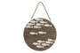 DKD Home Decor Decoración de Pared Paulownia con Cuerda y Peces