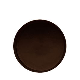 GLASS Bandeja Camarero Marron 41 cm, Bandeja Antideslizante Redonda para Servicio de Alimentos, Orfebreria