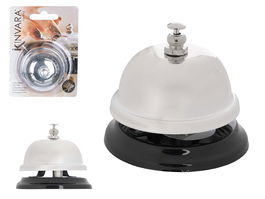 Arte Regal Timbre de Mesa Metal Plata y Negro 6.5x6.5x6 cm (Set de 36)