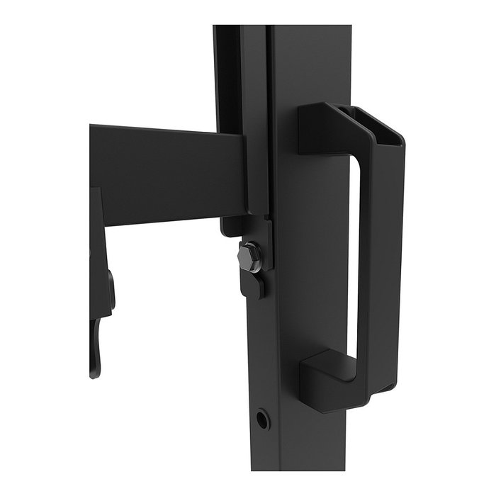 Neomounts FL50-575BL1 Carro Multimedia con Ruedas para TV 65-115", Acero Negro, 125 kg, VESA, 5 Años Garantía, Soporte de Suelo Móvil