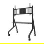 Neomounts FL50-575BL1 Carro Multimedia con Ruedas para TV 65-115", Acero Negro, 125 kg, VESA, 5 Años Garantía, Soporte de Suelo Móvil