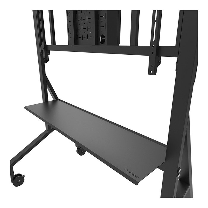 Neomounts FL50-575BL1 Carro Multimedia con Ruedas para TV 65-115", Acero Negro, 125 kg, VESA, 5 Años Garantía, Soporte de Suelo Móvil