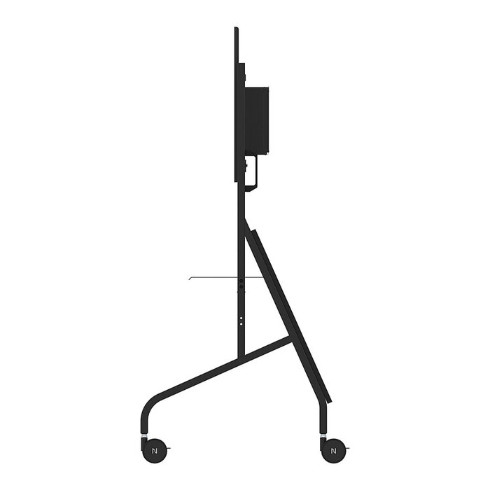 Neomounts FL50-575BL1 Carro Multimedia con Ruedas para TV 65-115", Acero Negro, 125 kg, VESA, 5 Años Garantía, Soporte de Suelo Móvil