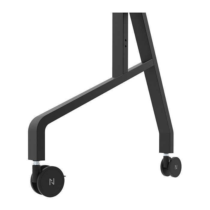 Neomounts FL50-575BL1 Carro Multimedia con Ruedas para TV 65-115", Acero Negro, 125 kg, VESA, 5 Años Garantía, Soporte de Suelo Móvil