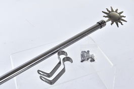 DKD Home Decor Barra Cortina Extensible 160-300 cm Gris Oscuro para 16/19mm Metal (4 Unidades)