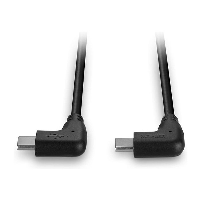 Lindy Cable USB 2.0 USB C a USB C Angular 0,5 m Negro 32008