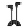 Lindy Cable USB 2.0 USB C a USB C Angular 0,5 m Negro 32008