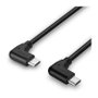 Lindy Cable USB 2.0 USB C a USB C Angular 0,5 m Negro 32008