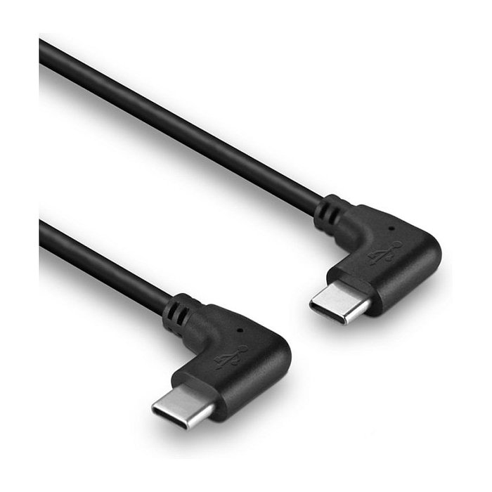 Lindy Cable USB 2.0 USB C a USB C Angular 0,5 m Negro 32008