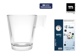 La Mediterranea Set de 2 Tazas de Café con Leche Napoli Liso 21 cl (36 Cajas) extra
