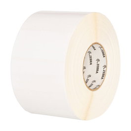 Zebra Etiquetas Térmicas PolyPro 4000D, PP Blanco 76 mm x 25 mm, 16 Rollos con 500 Etiquetas por Rollo, Acabado Mate, para Impresora QL320