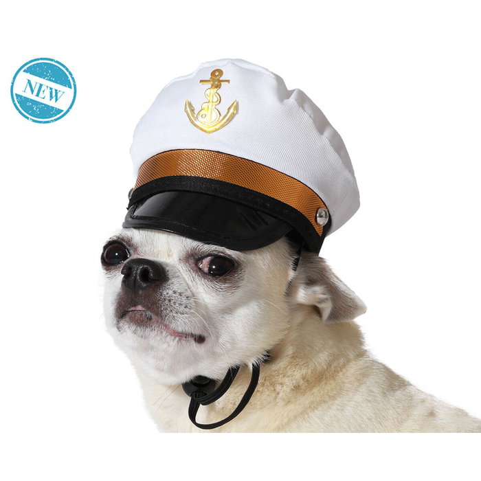 Disfraz para Perro Blanco Gorro Marinero
