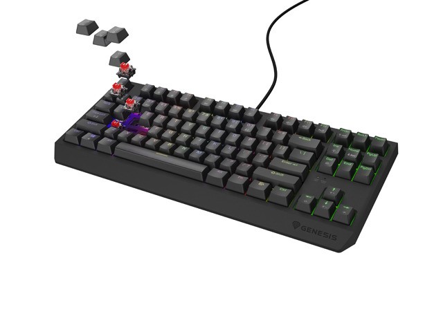 Genesis Thor 230 TKL Teclado Mecánico QWERTY Polaco RGB Outemu Red Hot-Swap Negro