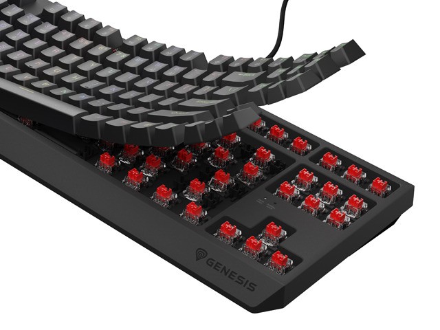 Genesis Thor 230 TKL Teclado Mecánico QWERTY Polaco RGB Outemu Red Hot-Swap Negro