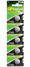 GP Pilas de botón de litio CR1632 (Pack de 5)