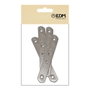 Edm Placa recta de unión PLC14 de acero inoxidable 120 x 19 x 2 mm, 4 uds