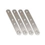 Edm Placa recta de unión PLC14 de acero inoxidable 120 x 19 x 2 mm, 4 uds