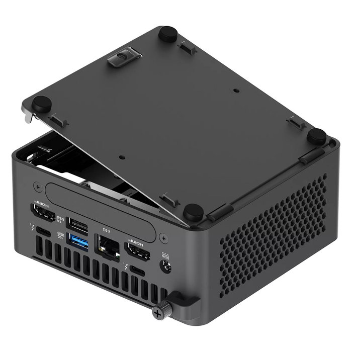 ASUS NUC15CRH-B Mini PC Barebone Pro Intel Core 7 240H, 10 Núcleos hasta 5.2 GHz, DDR5 96GB Max, Wi-Fi 7, M.2 NVMe, Negro