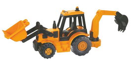 AVC Excavadora Retro de Juguete para Obras Públicas, Camión de Construcción para Niños a Partir de 36 Meses