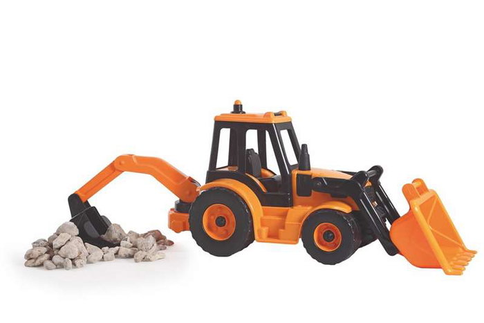 AVC Excavadora Retro de Juguete para Obras Públicas, Camión de Construcción para Niños a Partir de 36 Meses