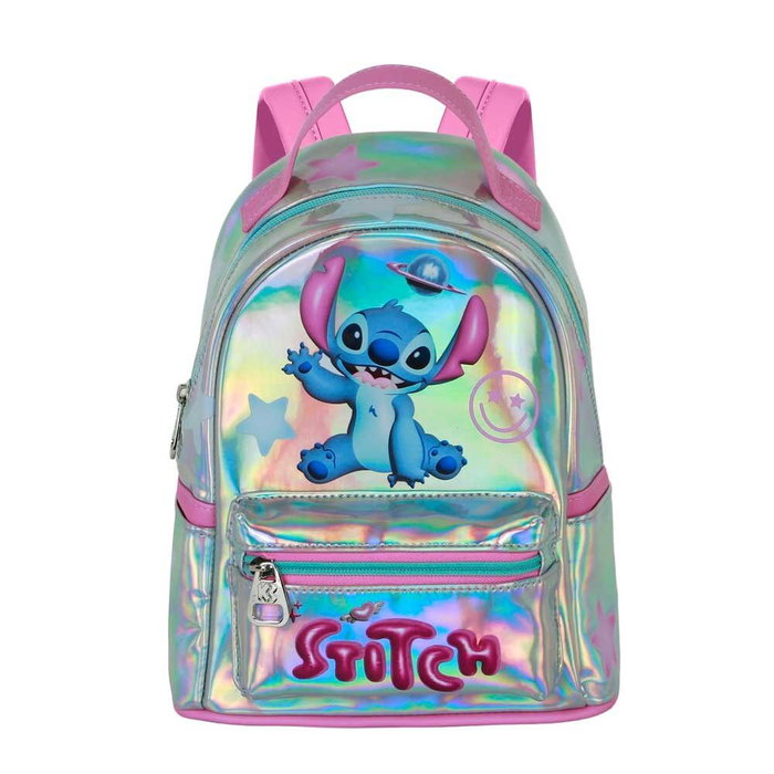 Karactermania Mochila Heady Pequeña Lilo y Stitch Cosmic Plateado