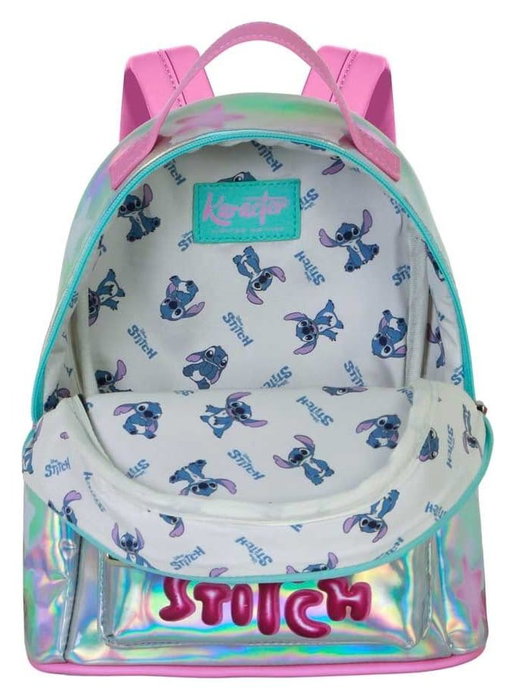 Karactermania Mochila Heady Pequeña Lilo y Stitch Cosmic Plateado