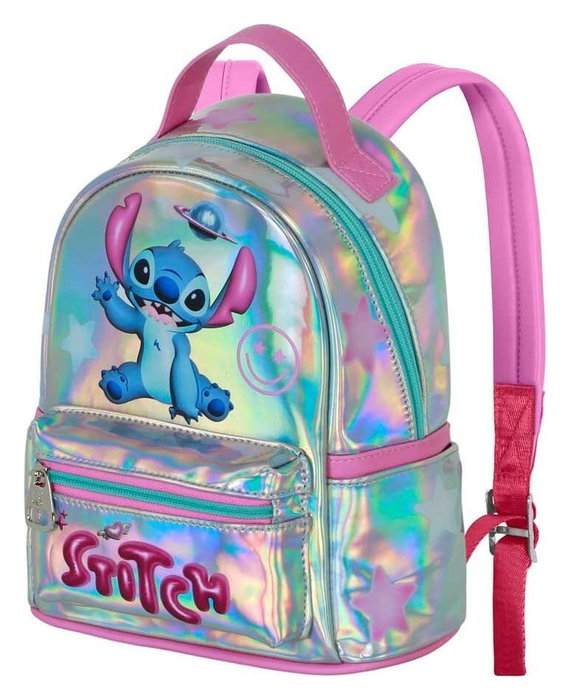 Karactermania Mochila Heady Pequeña Lilo y Stitch Cosmic Plateado
