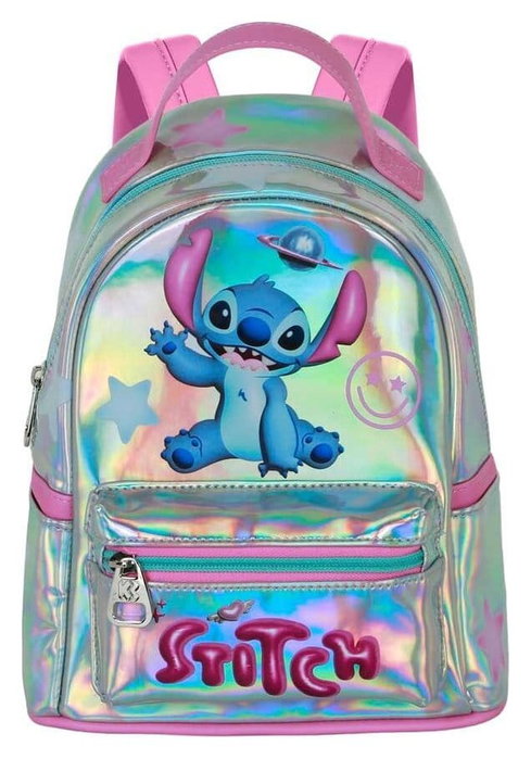 Karactermania Mochila Heady Pequeña Lilo y Stitch Cosmic Plateado
