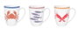 DKD Home Decor Mug Mediterraneo Colección Aiguablava Porcelana Multicolor 8.5 x 10 x 12 cm (6 Unidades)