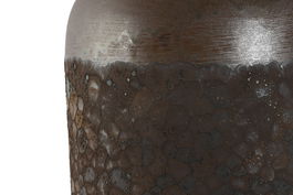 DKD Home Decor Oxidvase Jarrón Marrón Oscuro Simil Óxido Cerámica 20 x 51 x 20 cm