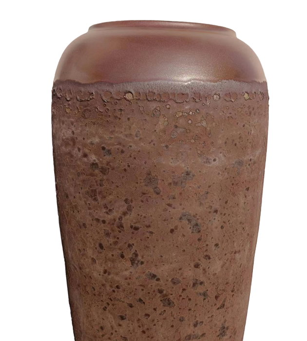 DKD Home Decor Jarrón de Cerámica Símil Óxido Marrón Oscuro