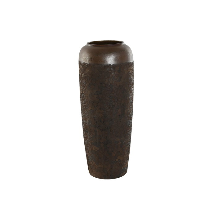DKD Home Decor Jarrón de Cerámica Símil Óxido Marrón Oscuro