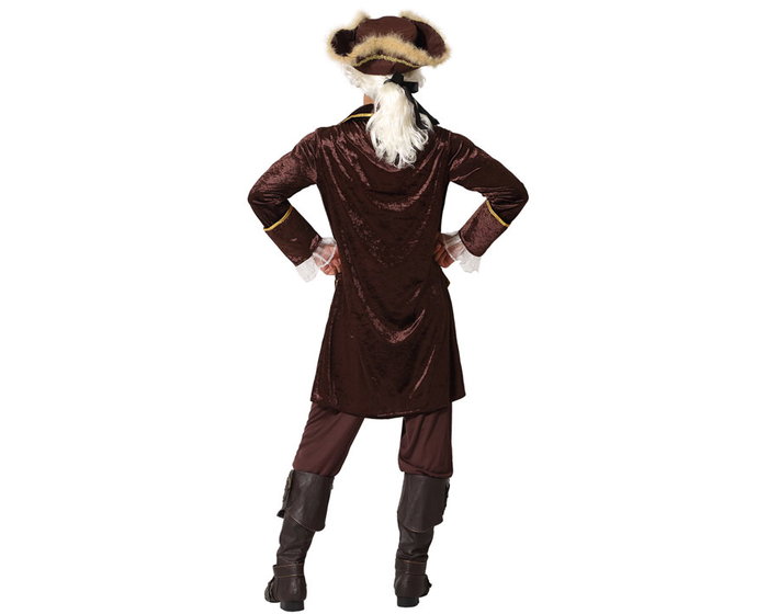 Disfraz Pirata Marrón Hombre Adulto XS-S - Traje de Capitán Bucanero