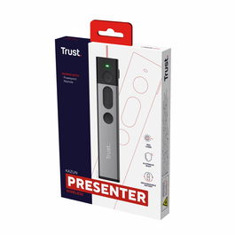 PRESENTADOR INALÁMBRICO TRUST KAZUN ALUMINIUM WIRELESS PRESENTER - LÁSER ROJO - 4 FUNCIONES POWERPOINT - ALCANCE HASTA 30M - MICRO RECEPTOR USB - BAT