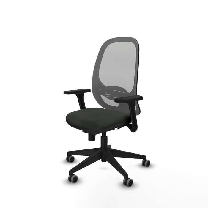PIQUERAS Y CRESPO Silla de oficina Cilanco con mecanismo Sincro, Negro y Gris